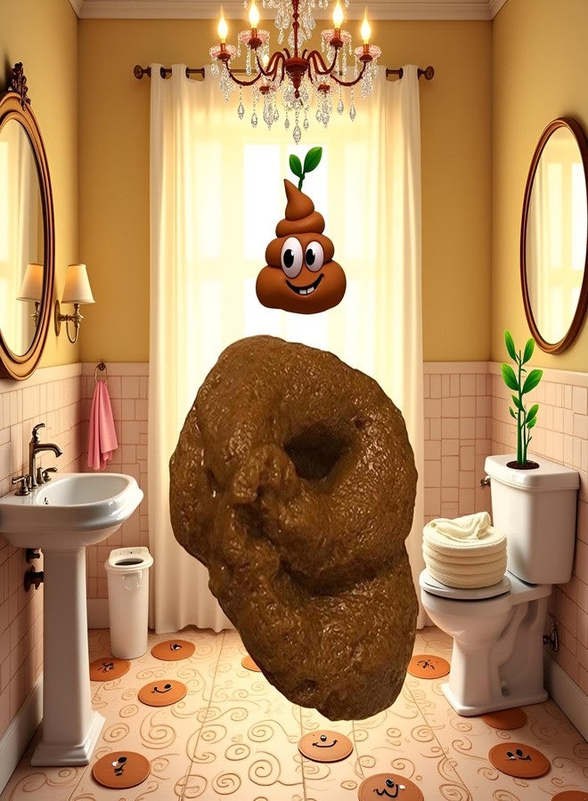 Junfamilee 1Pc Fake Poopy Prop, Brown Realistic Fake Poop, Novelty Floating Fake Poop Props for April Fools' Day Prank, Perfect Gag Gift, Prank Gift,Gags and Practical Joke Props - Image 4